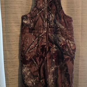 Used Once Kids Size 14 Camouflage Hunting Overalls Thermals